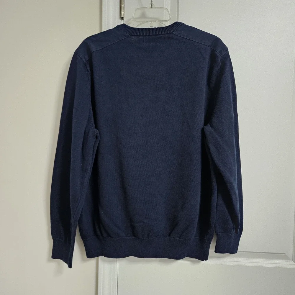 Nautica Sweater Mens XL Navy Sailing Team Yacht‎ Club Graphic Cotton Crewneck